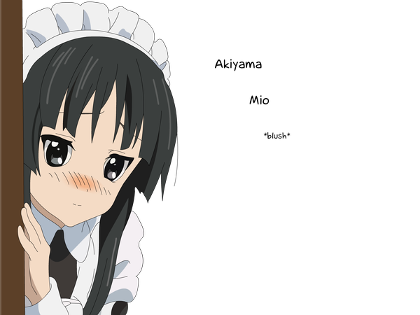 Anime picture 1600x1200 with k-on! kyoto animation akiyama mio blush maid transparent background vector