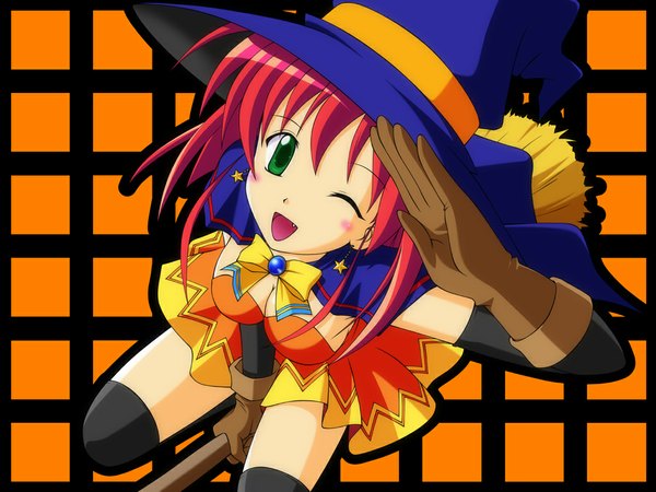 Anime picture 1024x768 with original witch tagme ebihara kyousuke
