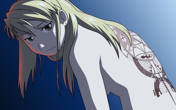Anime picture 1920x1200 with fullmetal alchemist studio bones riza hawkeye highres light erotic wide image