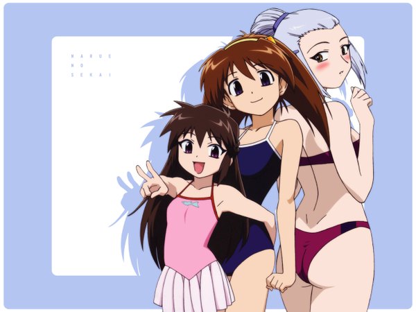 Anime picture 1280x960 with narue no sekai nanase narue nanase kanaka bathyscaphe light erotic girl swimsuit