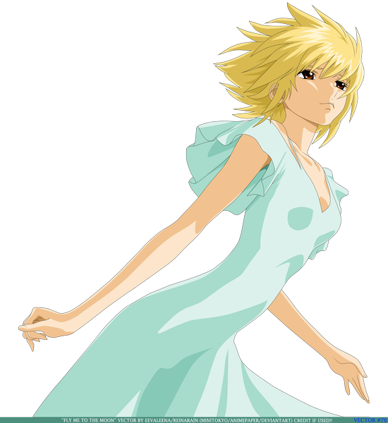 Anime picture 1799x1963 with mobile suit gundam gundam seed sunrise (studio) cagalli yula athha tall image highres short hair blonde hair brown eyes transparent background vector girl dress