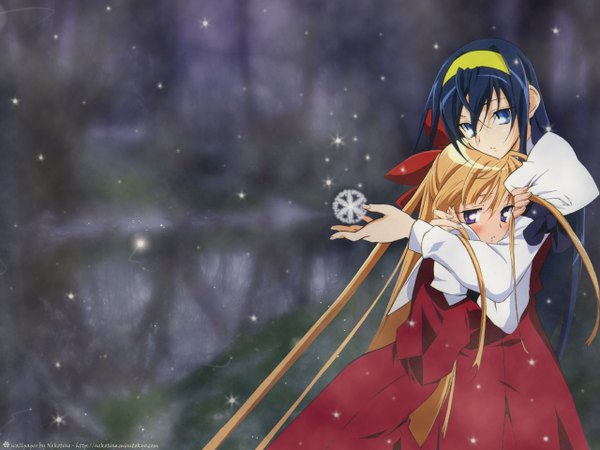 Anime picture 1280x960 with kannazuki no miko himemiya chikane kurusugawa himeko tagme