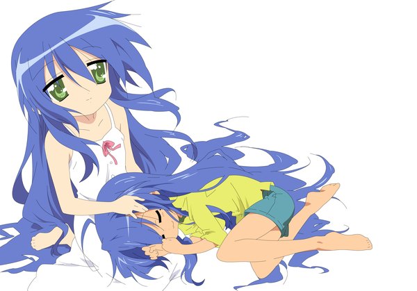 Anime picture 2290x1600 with lucky star kyoto animation izumi konata highres multiple girls vector girl 2 girls