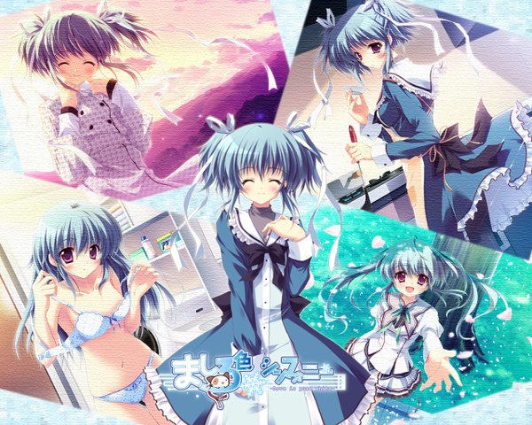 Anime picture 1280x1024 with mashiroiro symphony uryuu sakuno blush light erotic underwear only underwear panties za09az