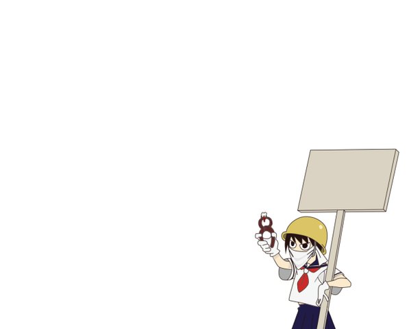 Anime picture 1280x1024 with sayonara zetsubou sensei shaft (studio) mitama mayo white background tagme