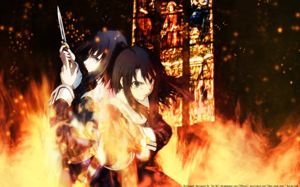 Anime picture 1680x1050 with kara no kyoukai type-moon wide image tagme