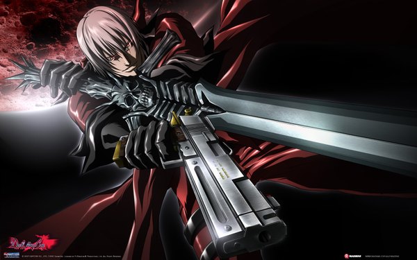 Anime picture 1680x1050 with devil may cry wide image boy sword gun pistol