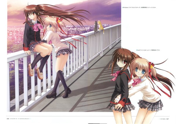 Anime picture 4797x3378 with little busters! key (studio) natsume rin kamikita komari na-ga highres two side up