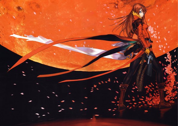 Anime picture 2410x1713 with bakuretsu tenshi meg (bakuretsu tenshi) highres gun tagme