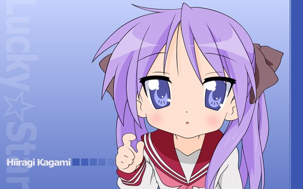 Anime picture 1680x1050 with lucky star kyoto animation hiiragi kagami wide image girl