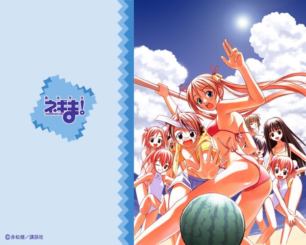 Anime picture 1280x1024 with mahou sensei negima! kagurazaka asuna negi springfield light erotic swimsuit