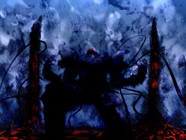 Anime picture 1000x750 with fate (series) fate/zero type-moon berserker (fate/zero) jebura single spread arms boy armor