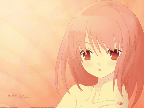 Anime picture 1600x1200 with original itou noiji halcyontwilight single long hair open mouth light erotic red eyes signed upper body red hair nail polish looking down vector red nail polish nail art girl