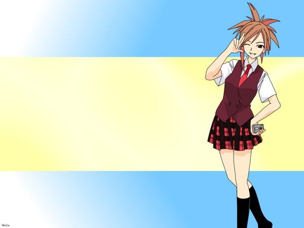 Anime picture 1600x1200 with mahou sensei negima! asakura kazumi tagme