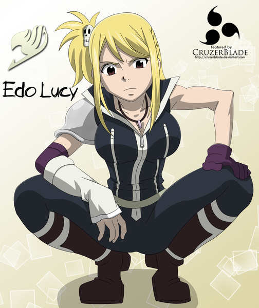 Anime picture 1415x1686 with fairy tail lucy ashley cruzerblade single long hair tall image simple background blonde hair brown eyes inscription coloring girl gloves hair ornament choker pendant skull hair ornament