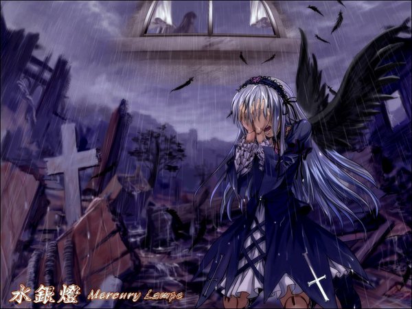 Anime picture 1024x768 with rozen maiden suigintou tagme