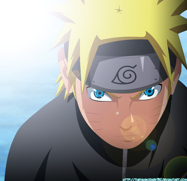 Anime picture 1200x1161 with naruto studio pierrot naruto (series) uzumaki naruto iitheyahikodarkii single short hair blue eyes blonde hair sunlight coloring facial mark portrait face whisker markings jinchuriki boy bandana