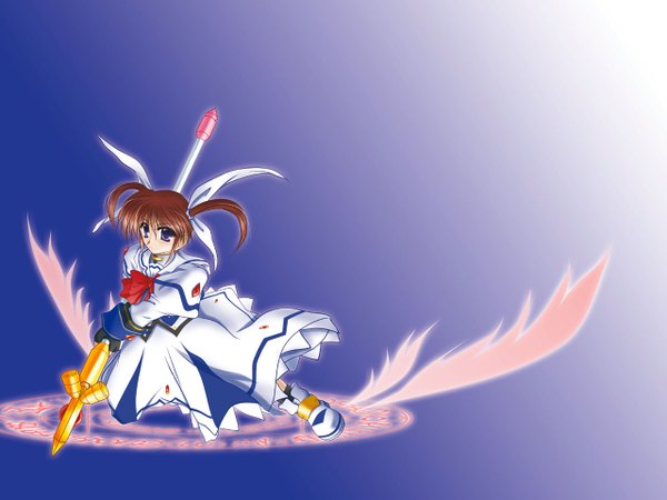 Anime picture 1280x960 with mahou shoujo lyrical nanoha takamachi nanoha aoiba takato wallpaper magic girl magic circle