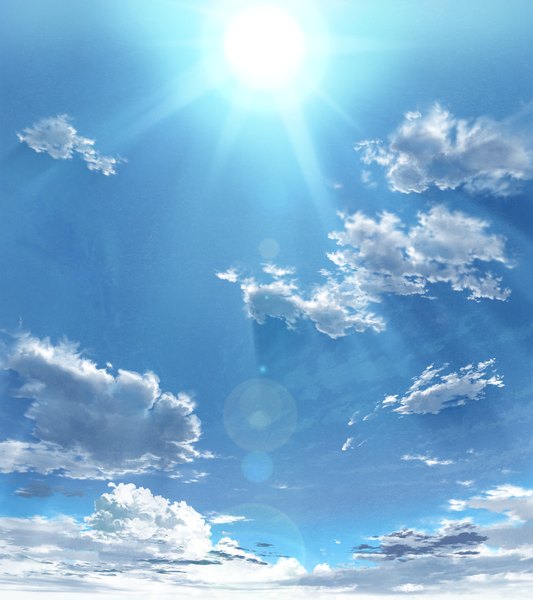 Anime picture 2560x2880 with grisaia no kajitsu tall image highres game cg sky cloud (clouds) landscape sun