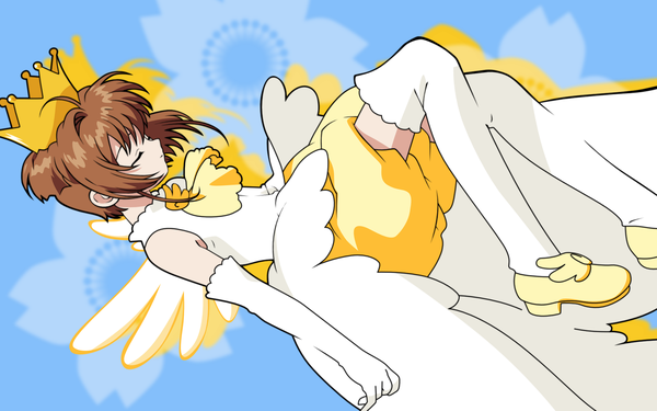 Anime picture 1920x1200 with card captor sakura clamp kinomoto sakura highres wide image vector girl