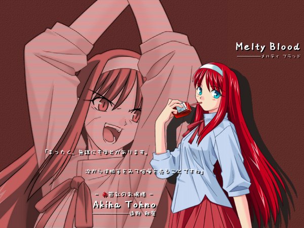 Anime picture 1024x768 with melty blood type-moon toono akiha tagme
