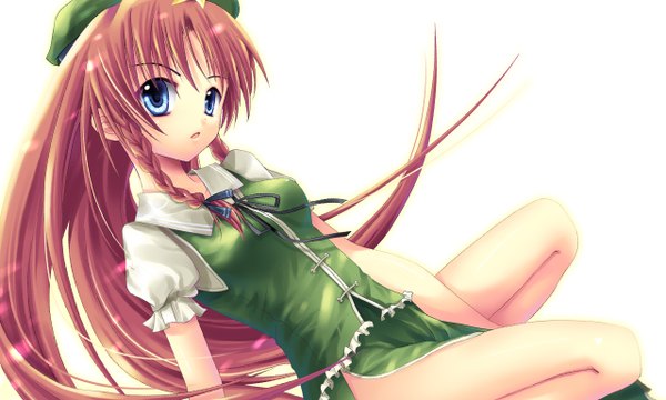 Anime picture 1280x768 with touhou hong meiling wide image girl skirt skirt set tagme