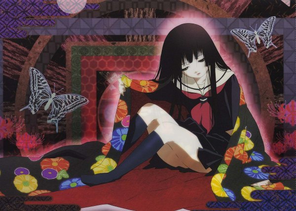 Anime picture 1280x914 with hell girl studio deen enma ai tagme