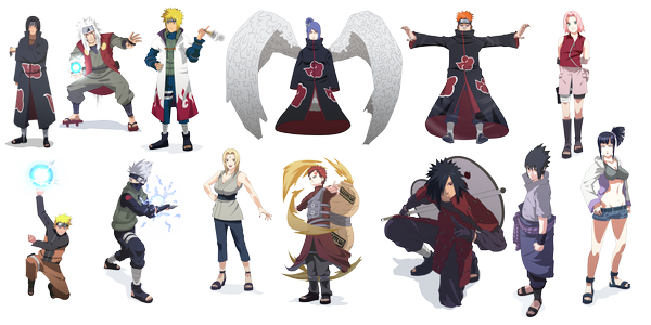 Anime picture 4000x2000 with naruto studio pierrot naruto (series) uzumaki naruto uchiha sasuke hyuuga hinata haruno sakura uchiha madara uchiha itachi hatake kakashi namikaze minato gaara tsunade pain (naruto) konan deva path jiraiya xenocracy (artist) long hair blush