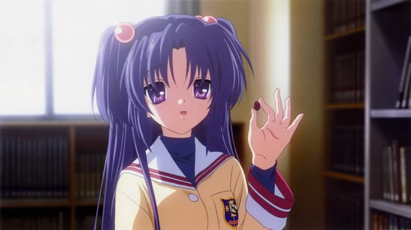 Anime picture 2906x1630 with clannad key (studio) ichinose kotomi highres wide image two side up