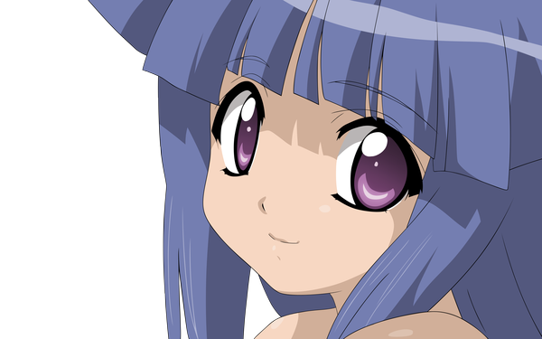 Anime picture 4059x2537 with higurashi no naku koro ni studio deen furude rika long hair highres wide image purple eyes blue hair