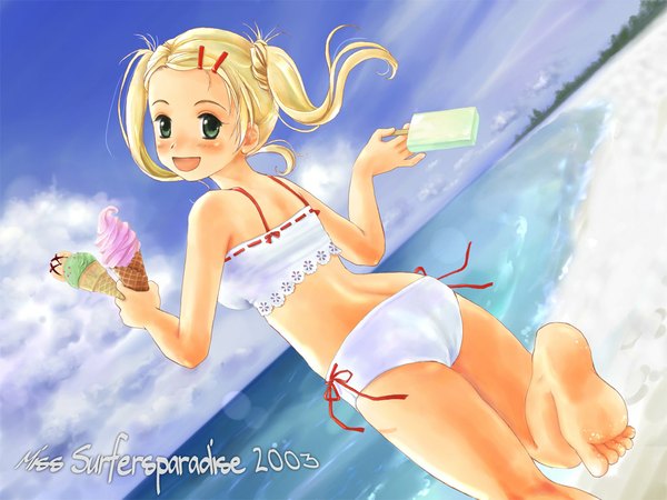 Anime picture 1024x768 with swimsuit tagme