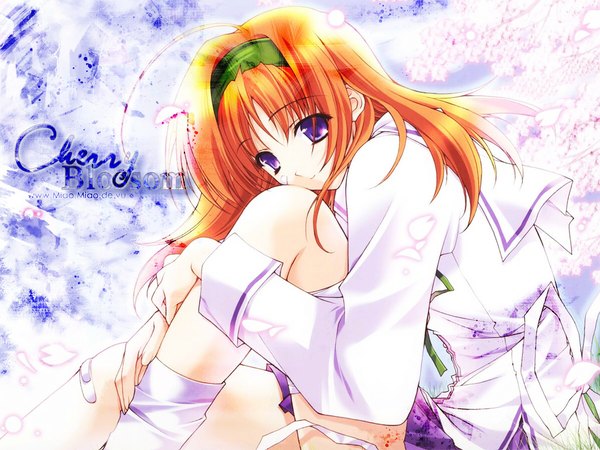 Anime picture 1024x768 with da capo amakase miharu suzuhira hiro petals tagme
