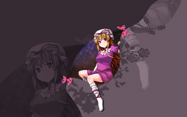 Anime picture 1920x1200 with touhou yakumo yukari highres wide image zoom layer girl