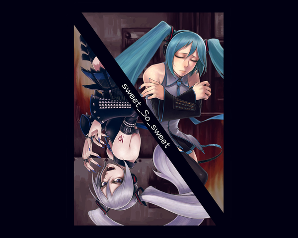 Anime picture 1280x1024 with type-h vocaloid hatsune miku hagane miku girl
