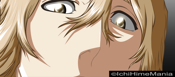 Anime picture 2274x1007 with bleach studio pierrot urahara kisuke pacha67 single highres short hair brown hair wide image grey eyes coloring black background close-up face boy