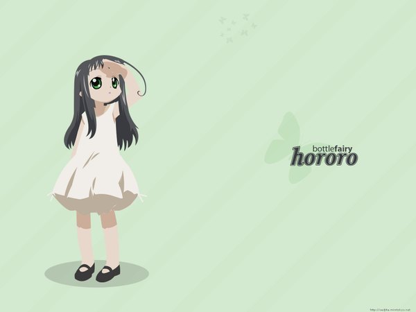 Anime picture 1600x1200 with bottle fairy hororo green background tagme