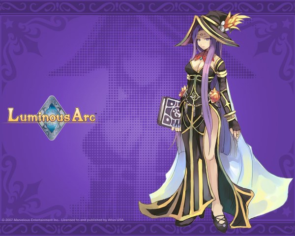 Anime picture 1280x1024 with luminous arc purple background tagme