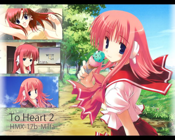 Anime picture 1280x1024 with to heart 2 leaf (studio) kouno harumi :3 serafuku
