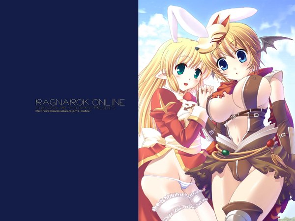 Anime picture 1600x1200 with ragnarok online light erotic bunny girl girl underwear panties