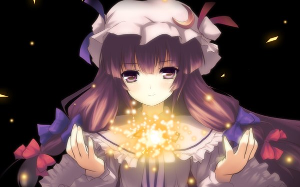 Anime picture 1680x1050 with touhou patchouli knowledge wide image girl