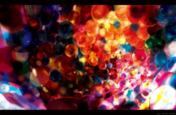 Anime picture 1500x987 with original edyun (pixiv) light no people glow abstract multicolored balloon