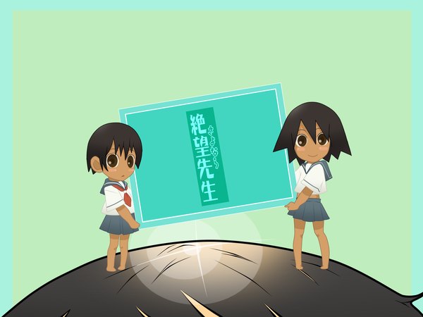 Anime picture 1600x1200 with sayonara zetsubou sensei shaft (studio) sekiutsu tarou tagme