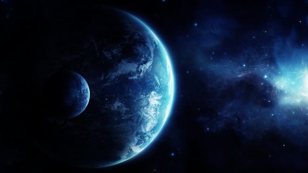 Anime picture 1920x1080 with original ex-astris1701 highres wide image wallpaper light no people scenic space star (stars) planet