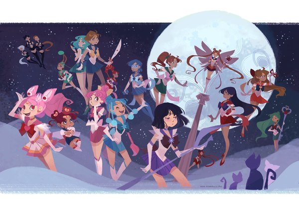 Anime picture 1000x700 with bishoujo senshi sailor moon toei animation tsukino usagi sailor moon chibiusa aino minako kino makoto mizuno ami hino rei sailor venus sailor mars sailor mercury tomoe hotaru sailor jupiter kaiou michiru sailor saturn tenou haruka sailor chibi moon meiou setsuna sailor neptune