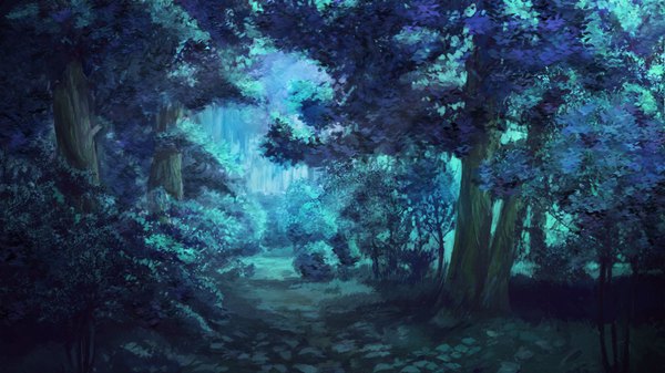 Anime picture 1920x1080 with everlasting summer iichan eroge arsenixc vvcephei highres wide image game cg night wallpaper no people scenic collaboration plant (plants) tree (trees) forest bushes