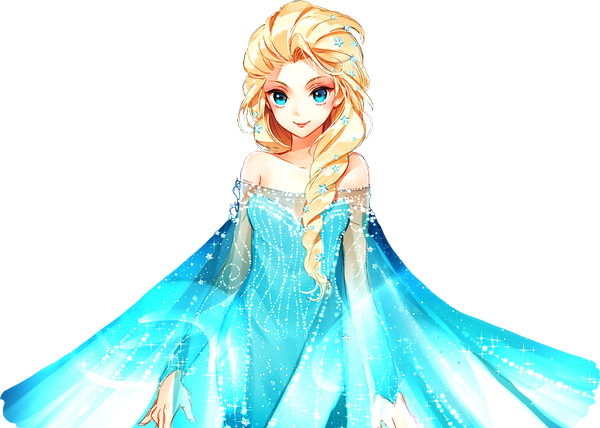Anime picture 1148x820 with frozen (disney) disney elsa (frozen) nardack pustakkeramzytowy single long hair looking at viewer blue eyes blonde hair smile bare shoulders transparent background rendered girl dress