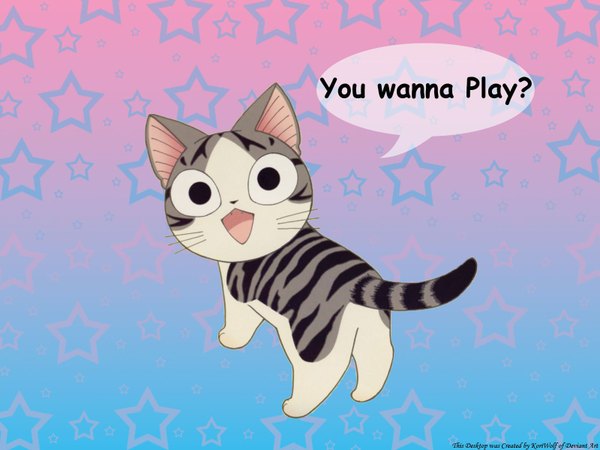 Anime picture 1600x1200 with chi's sweet home chi single looking at viewer open mouth smile looking back black eyes inscription fang (fangs) text striped no people english star (symbol) star (stars) cat speech bubble