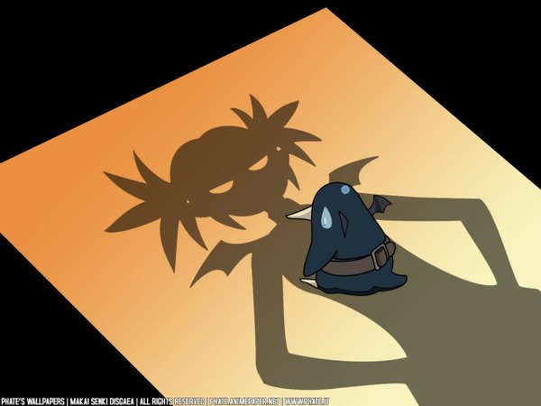 Anime picture 1280x960 with disgaea etna (disgaea) prinny vector silhouette