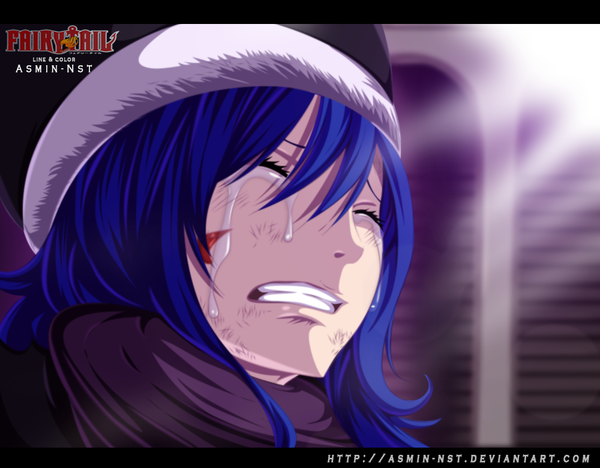 Anime picture 1000x781 with fairy tail juvia lockser iitheluciferii single long hair blue hair eyes closed sunlight copyright name tears coloring letterboxed close-up face crying girl blood cap