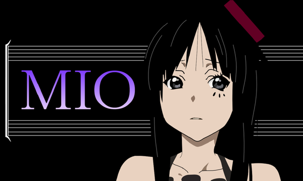 Anime picture 1292x772 with k-on! kyoto animation akiyama mio wide image black background